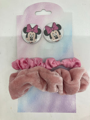 Hair bow/scrunchie and earring set